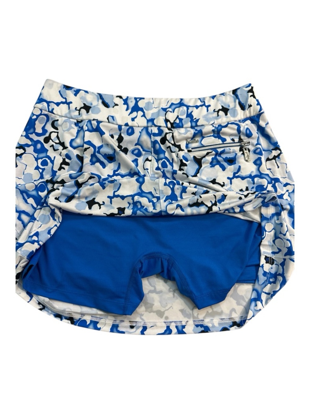 jamie sadock White and Blue Print Mini Skirt Size M - Picture 9 of 11